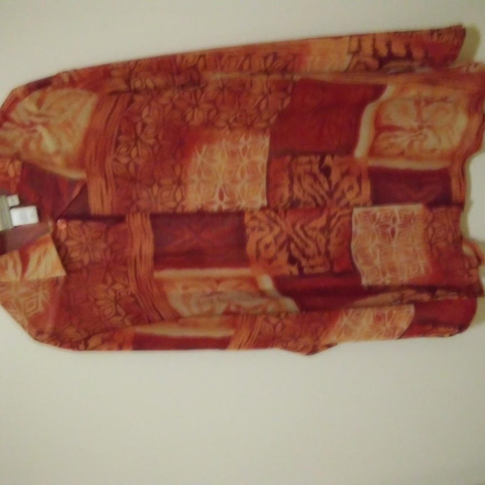 Sheer button up shirt, lightweight,  poly material